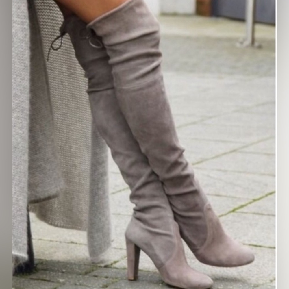 Steve Madden “Gorgeous” suede-like Gray Over-the-Knee Boot - Picture 8 of 8